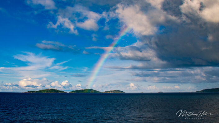 Rainbow Indian Ocean La Digue Seychelles huebner photography