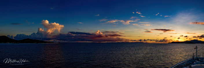 Sunset Indian Ocean La Digue Seychelles huebner photography