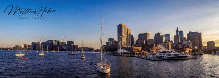 Panorama Harbour Boston USA huebner photography